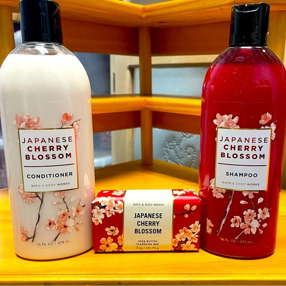 Bath & Body Works Hair Japanese Cherry Blossom Shampoo Conditioner Bar Soap Bbw Nwt Poshmark